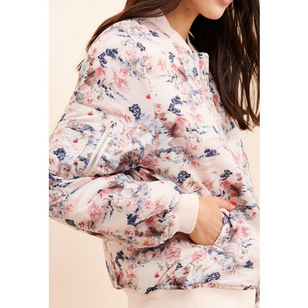 Pastel Satin Cat Bomber Jacket - Paul & Joe Sister Unif Japanese Kawaii Dopamine